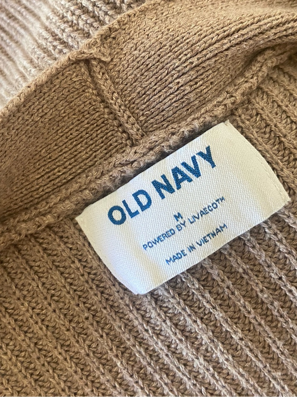 Old Navy Women's Open-Front Ribbed Cardigan with Pockets - Brown - Size Medium - Picture 2 of 10